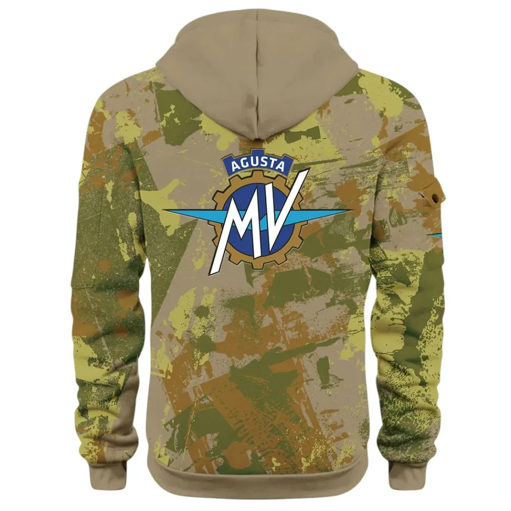 Exotic Motorcycle Hoodie Half Zip 3D Print, Sporty Everyday Wear Hoodie CAR514 - Khaki - Image 3