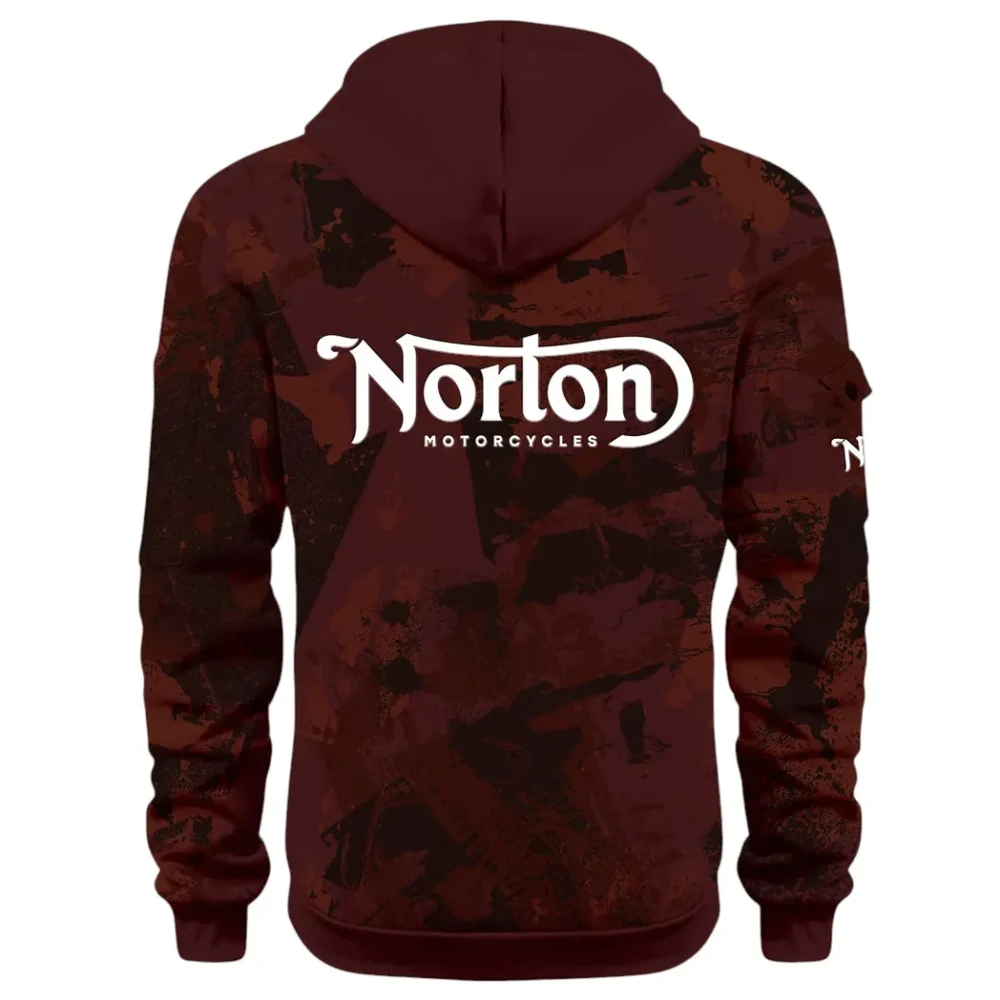 Touring Motorcycle Hoodie Half Zip 3D Print, Street-Ready Casual Hoodie CAR514 - Dark Red - Image 3