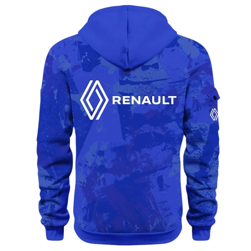 Everyday Ride Hoodie Half Zip 3D Print, Sporty Urban Comfort Hoodie CAR514 - Blue - Image 3