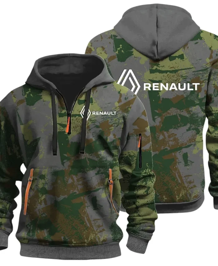 Everyday Ride Hoodie Half Zip 3D Print, Sporty Urban Comfort Hoodie CAR514 - Dark Gray