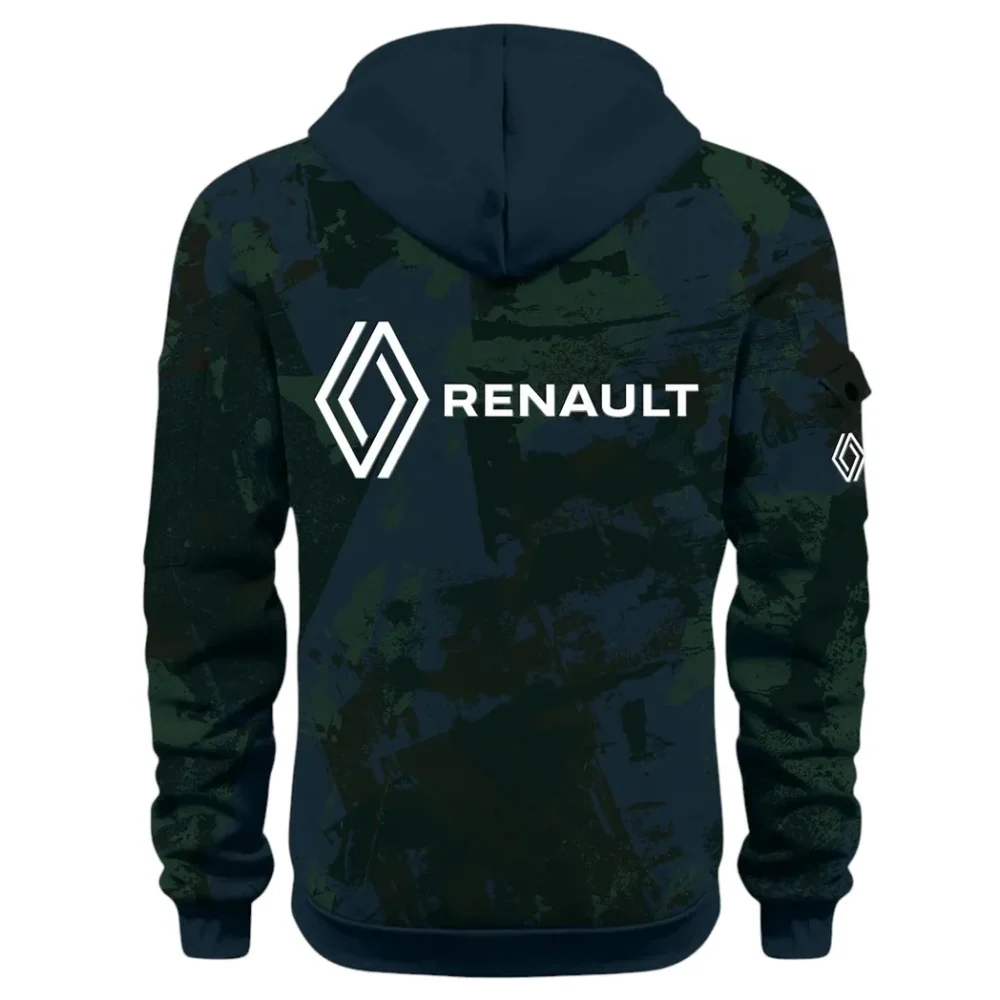 Everyday Ride Hoodie Half Zip 3D Print, Sporty Urban Comfort Hoodie CAR514 - Navy - Image 3