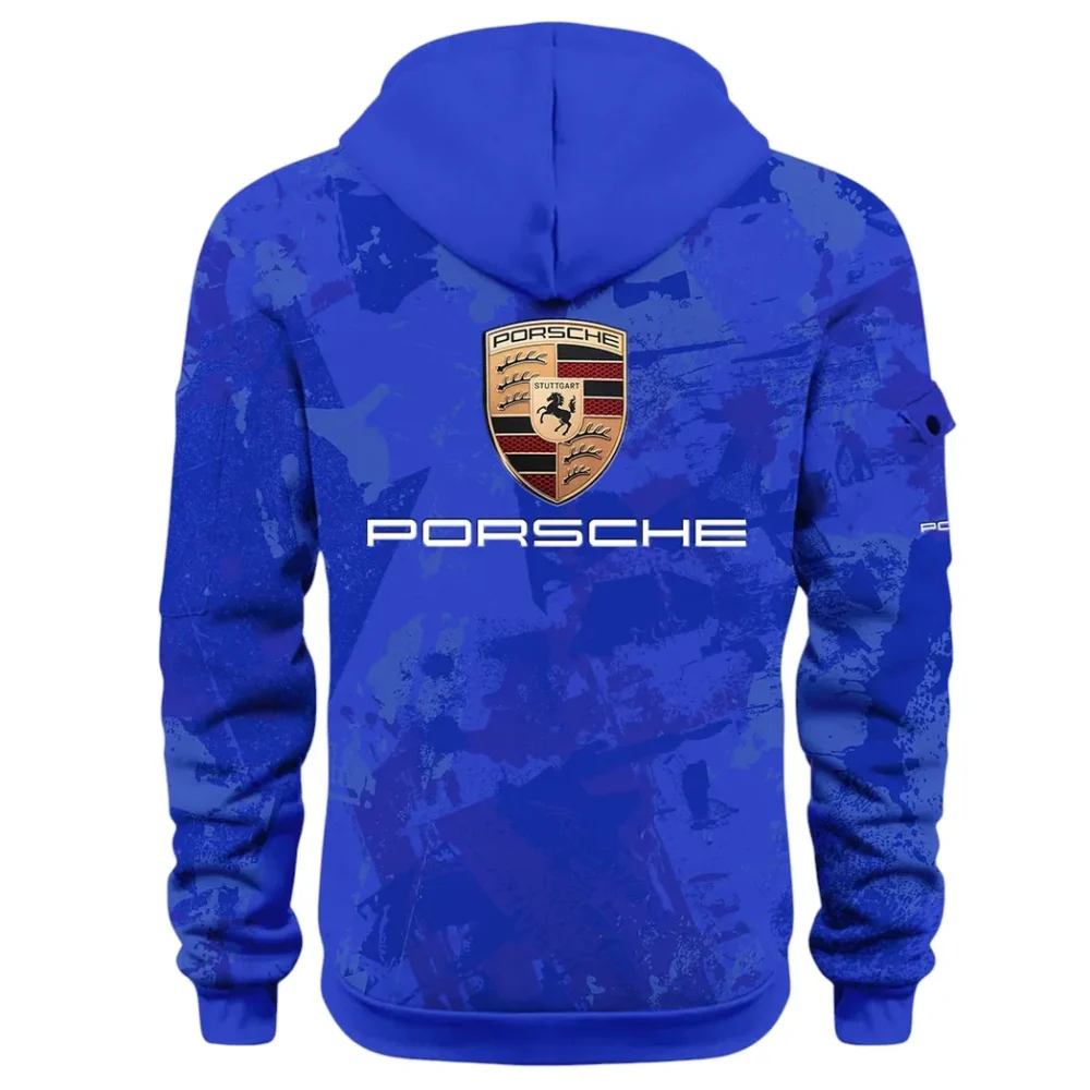 Iconic Sports Vehicle Hoodie Half Zip 3D Print, Rugged Casual Hoodie CAR514 - Blue - Image 3