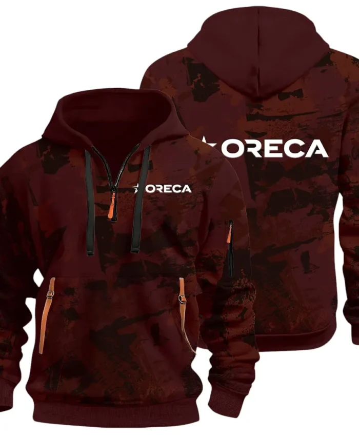 Racing Vibe Hoodie Half Zip 3D Print, Casual Fit for Everyday Wear Hoodie CAR514 - Dark Red