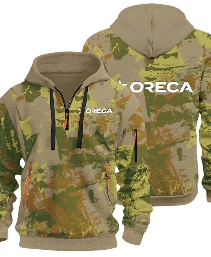 Racing Vibe Hoodie Half Zip 3D Print, Casual Fit for Everyday Wear Hoodie CAR514 - Khaki