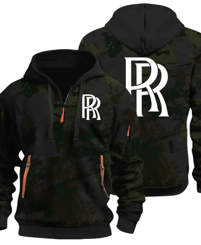 Luxury Performance Auto Hoodie Half Zip 3D Print, Casual Street-Ready Hoodie CAR514 - Black