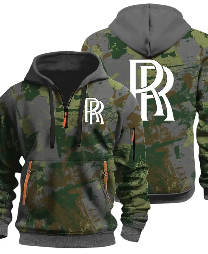 Luxury Performance Auto Hoodie Half Zip 3D Print, Casual Street-Ready Hoodie CAR514 - Dark Gray