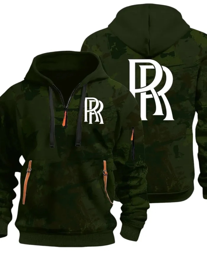 Luxury Performance Auto Hoodie Half Zip 3D Print, Casual Street-Ready Hoodie CAR514 - Green