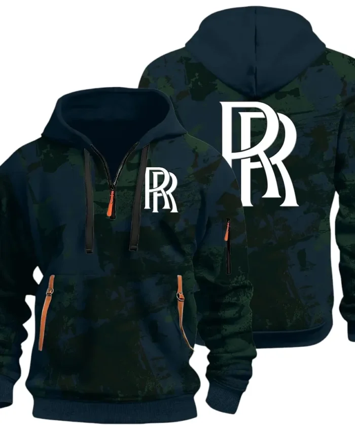 Luxury Performance Auto Hoodie Half Zip 3D Print, Casual Street-Ready Hoodie CAR514 - Navy