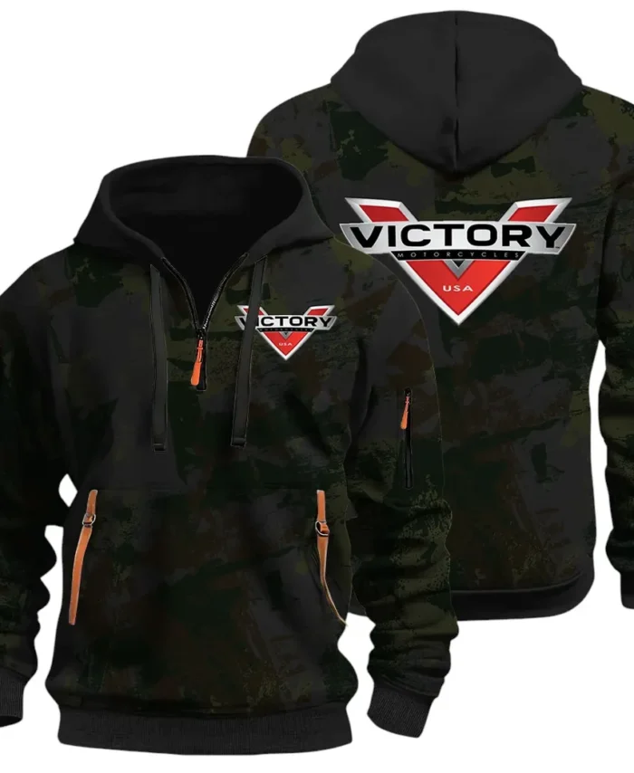 Road Bike Hoodie Half Zip 3D Print, Adventure-Ready Comfortable Hoodie CAR514 - Black