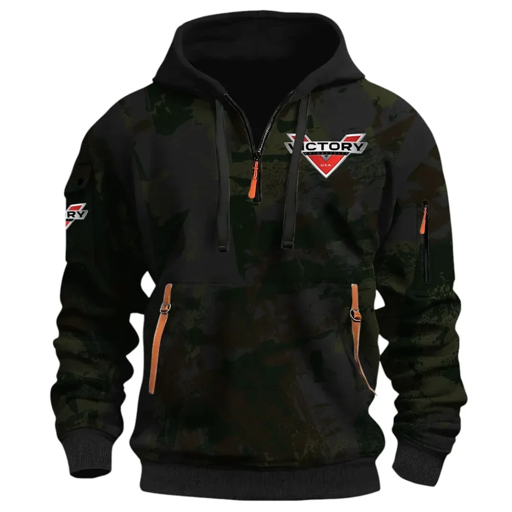 Road Bike Hoodie Half Zip 3D Print, Adventure-Ready Comfortable Hoodie CAR514 - Black - Image 2