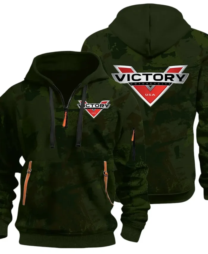 Road Bike Hoodie Half Zip 3D Print, Adventure-Ready Comfortable Hoodie CAR514 - Green