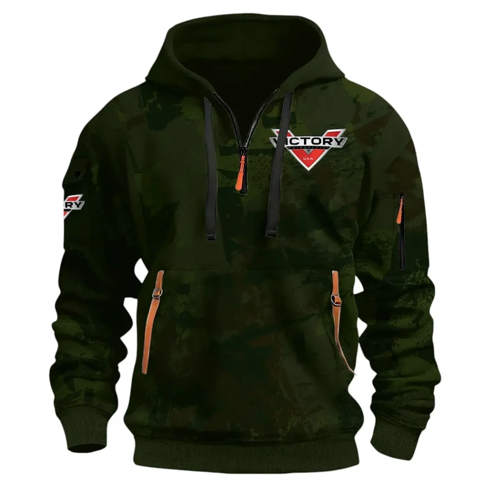 Road Bike Hoodie Half Zip 3D Print, Adventure-Ready Comfortable Hoodie CAR514 - Green - Image 2