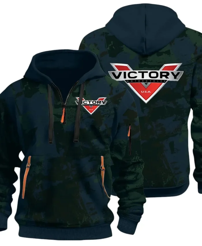 Road Bike Hoodie Half Zip 3D Print, Adventure-Ready Comfortable Hoodie CAR514 - Navy