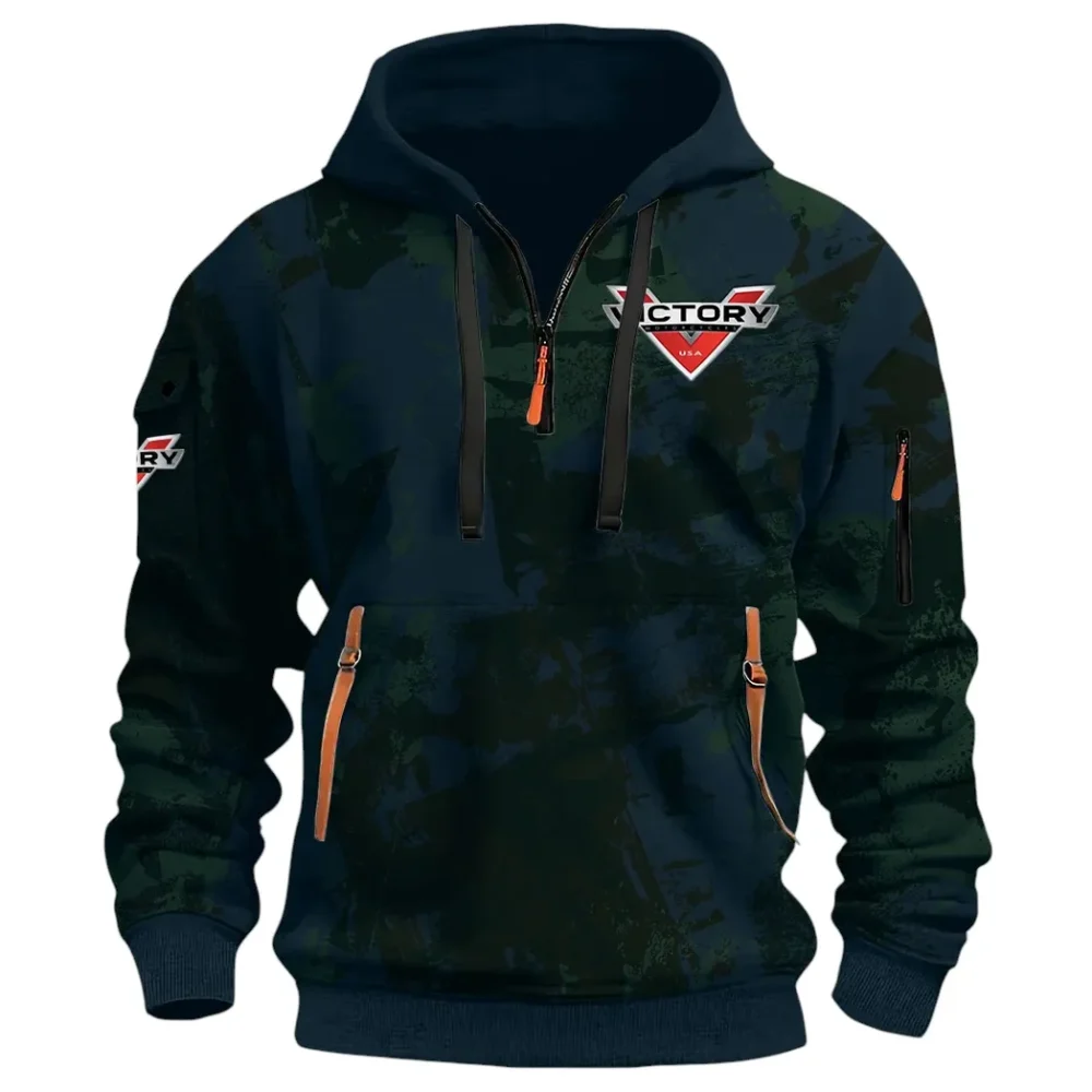 Road Bike Hoodie Half Zip 3D Print, Adventure-Ready Comfortable Hoodie CAR514 - Navy - Image 2