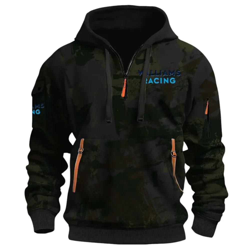 Racing Vibe Hoodie Half Zip 3D Print, Adventure-Ready Comfortable Hoodie CAR514 - Black - Image 2