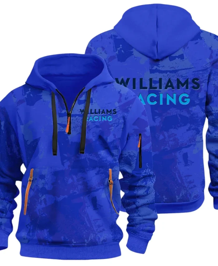 Racing Vibe Hoodie Half Zip 3D Print, Adventure-Ready Comfortable Hoodie CAR514 - Blue