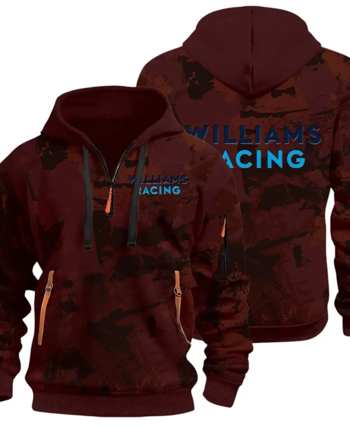 Racing Vibe Hoodie Half Zip 3D Print, Adventure-Ready Comfortable Hoodie CAR514 - Dark Red