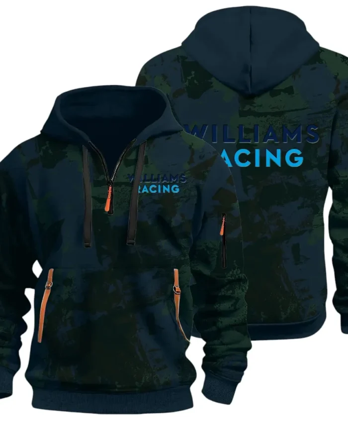 Racing Vibe Hoodie Half Zip 3D Print, Adventure-Ready Comfortable Hoodie CAR514 - Navy