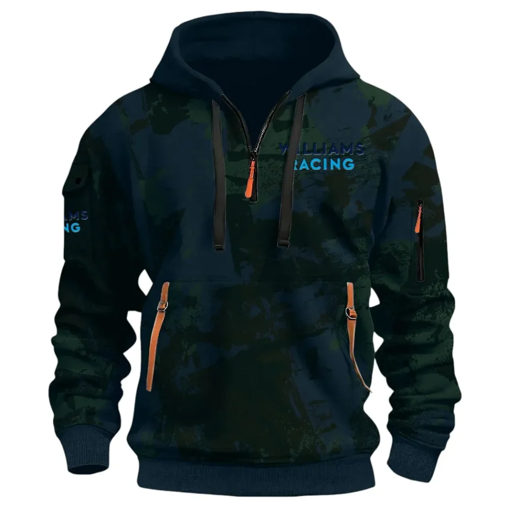 Racing Vibe Hoodie Half Zip 3D Print, Adventure-Ready Comfortable Hoodie CAR514 - Navy - Image 2