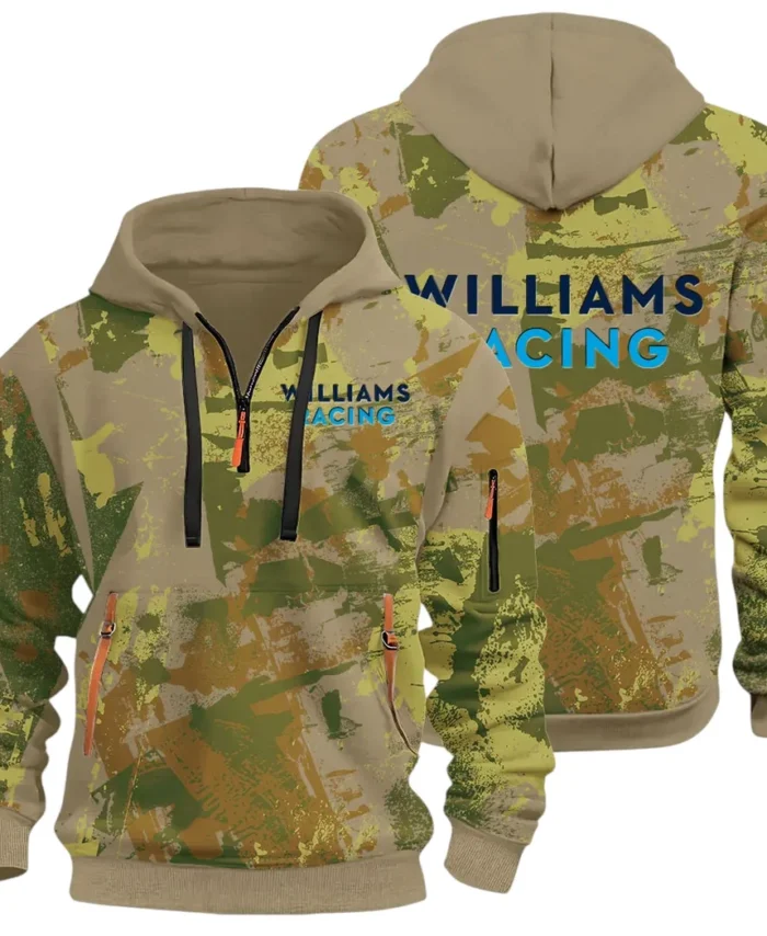 Racing Vibe Hoodie Half Zip 3D Print, Adventure-Ready Comfortable Hoodie CAR514 - Khaki