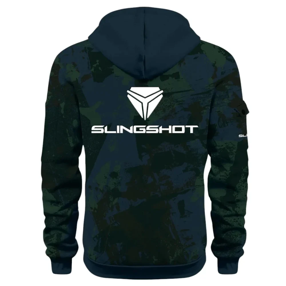 Strong Style Hoodie Half Zip 3D Print, Casual Street-Ready Hoodie CAR514 - Navy - Image 3