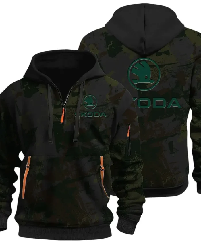 Family Car Hoodie Half Zip 3D Print, Adventure-Ready Comfortable Hoodie CAR514 - Black