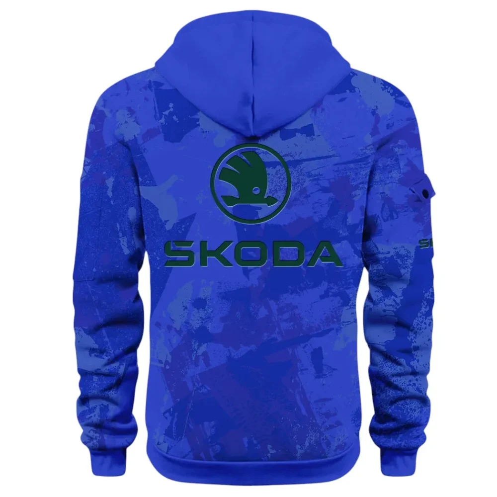 Family Car Hoodie Half Zip 3D Print, Adventure-Ready Comfortable Hoodie CAR514 - Blue - Image 3
