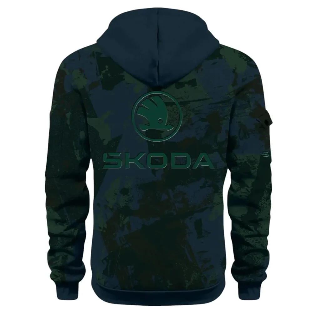 Family Car Hoodie Half Zip 3D Print, Adventure-Ready Comfortable Hoodie CAR514 - Navy - Image 3