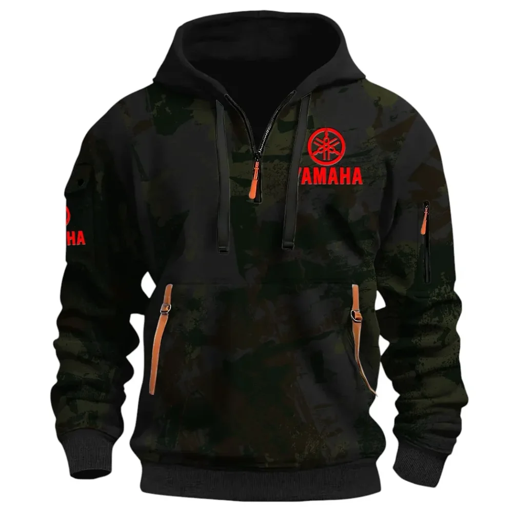 Racing Vibe Hoodie Half Zip 3D Print, Comfortable Daily Hoodie CAR514 - Black - Image 2