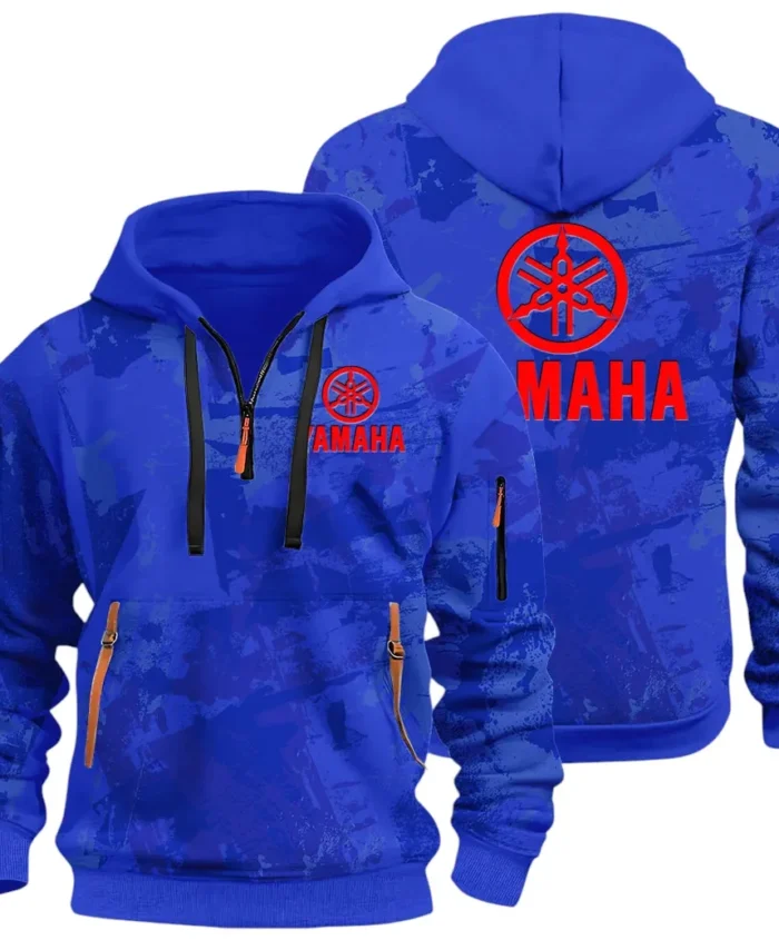 Racing Vibe Hoodie Half Zip 3D Print, Comfortable Daily Hoodie CAR514 - Blue