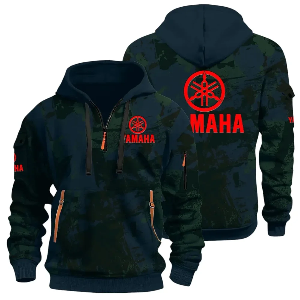 Racing Vibe Hoodie Half Zip 3D Print, Comfortable Daily Hoodie CAR514 - Navy