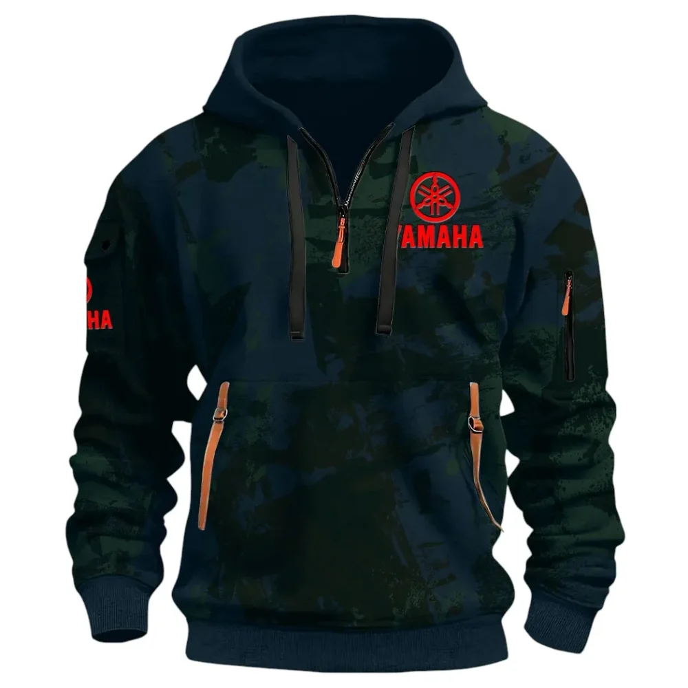 Racing Vibe Hoodie Half Zip 3D Print, Comfortable Daily Hoodie CAR514 - Navy - Image 2