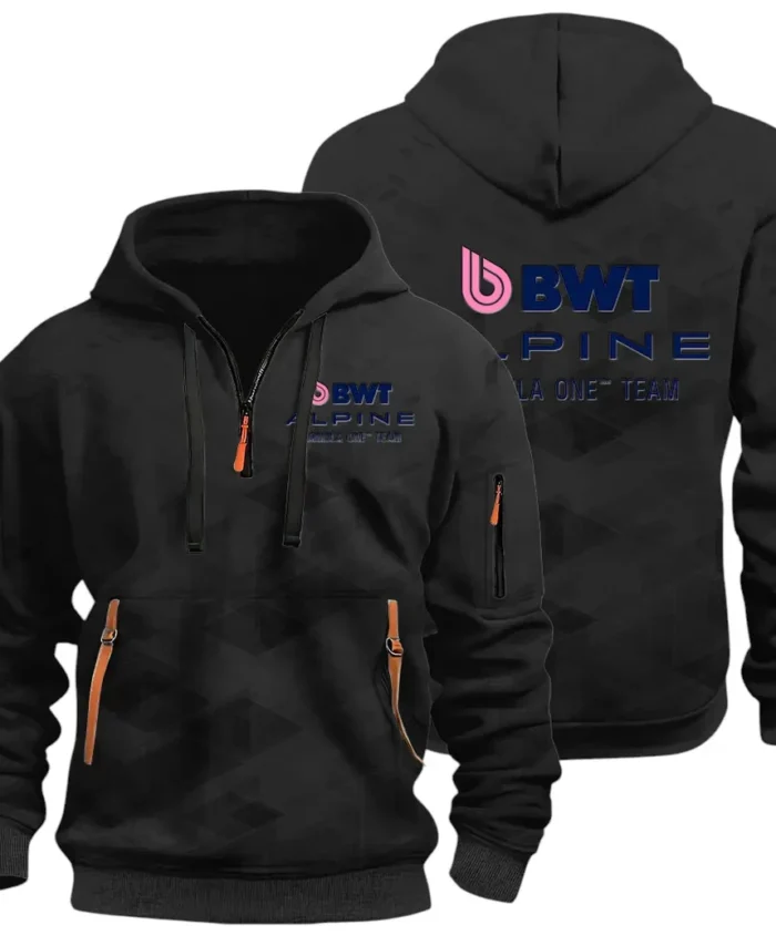 Racing Vibe Hoodie Half Zip 3D Print, Street-Ready Casual Hoodie CAR514 - Black