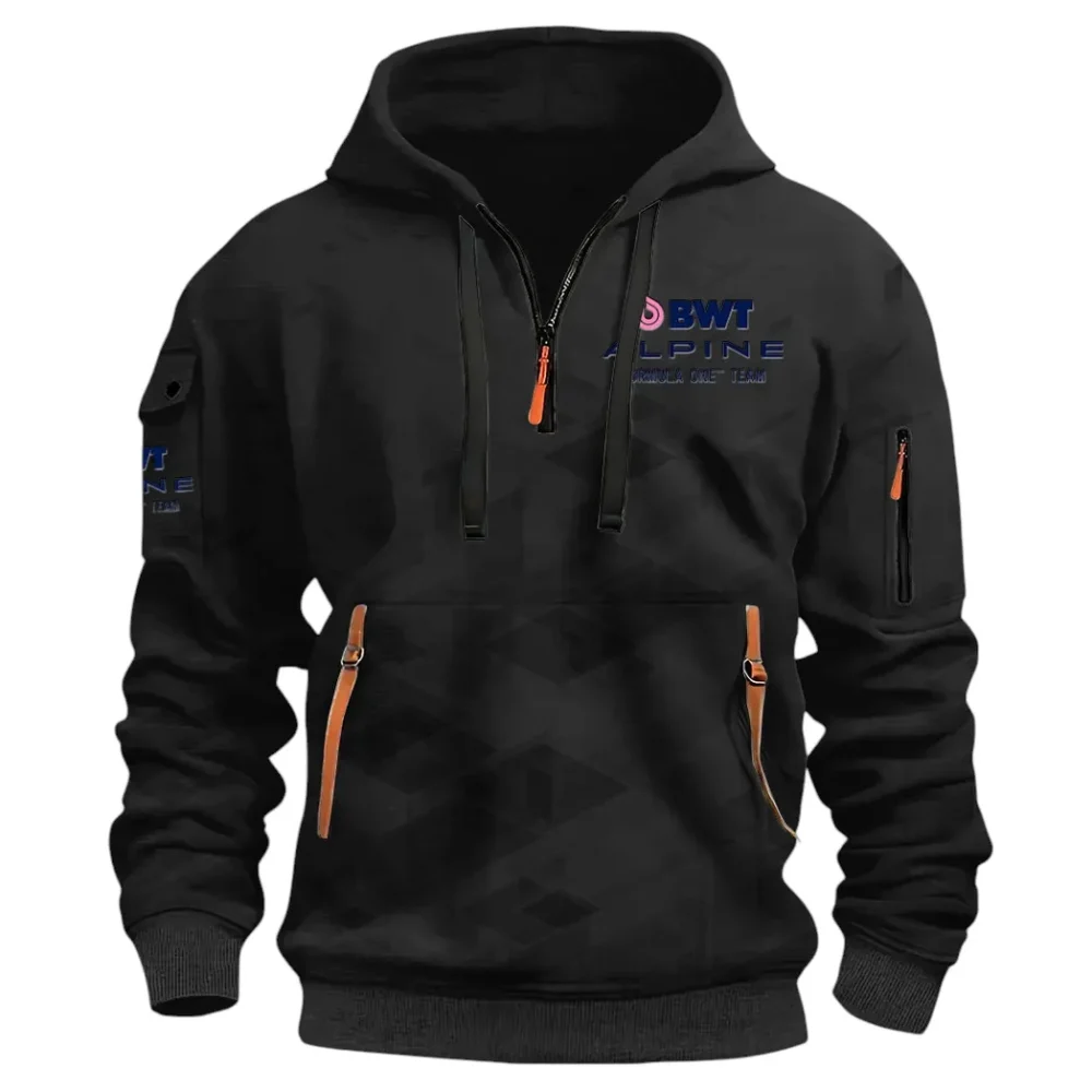 Racing Vibe Hoodie Half Zip 3D Print, Street-Ready Casual Hoodie CAR514 - Black - Image 3