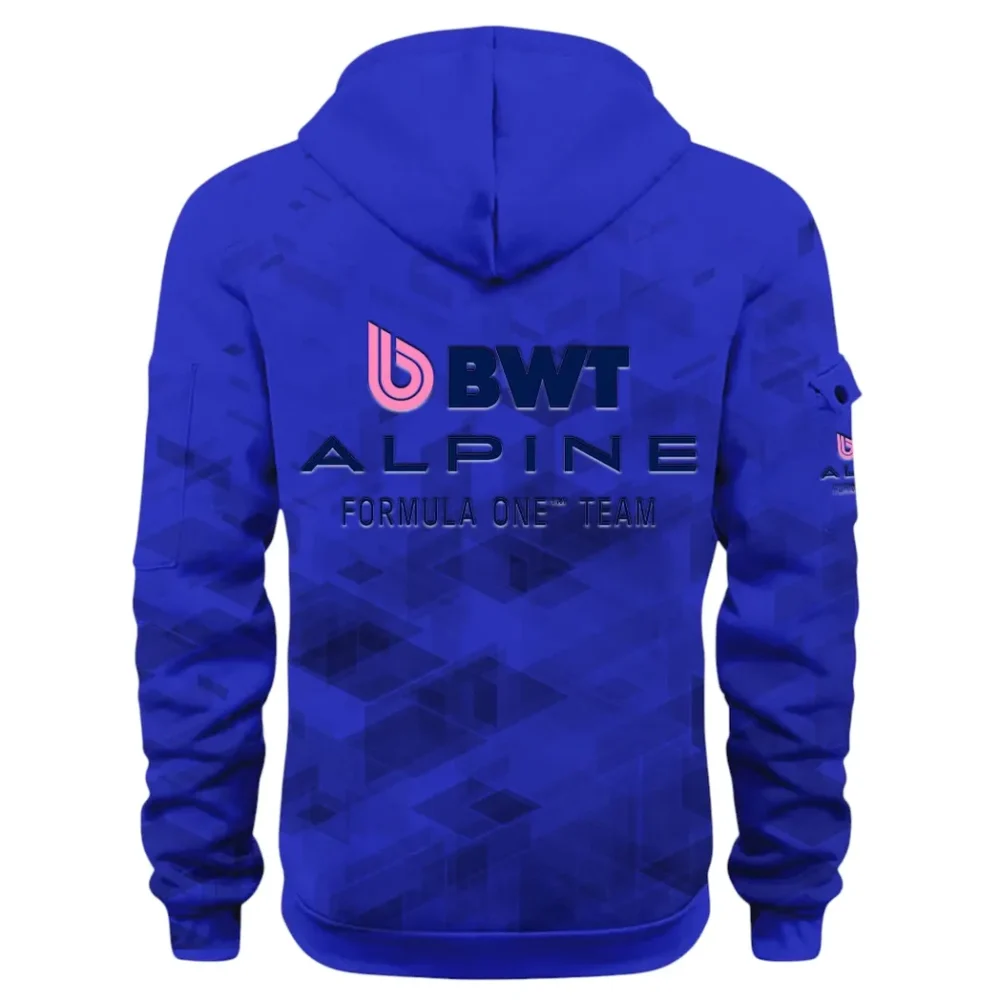 Racing Vibe Hoodie Half Zip 3D Print, Street-Ready Casual Hoodie CAR514 - Blue - Image 3
