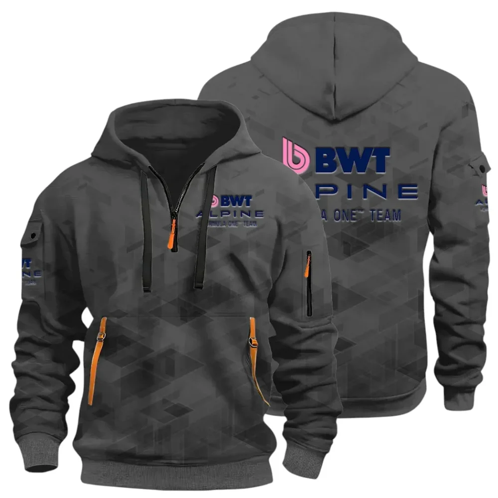 Racing Vibe Hoodie Half Zip 3D Print, Street-Ready Casual Hoodie CAR514 - Dark Gray