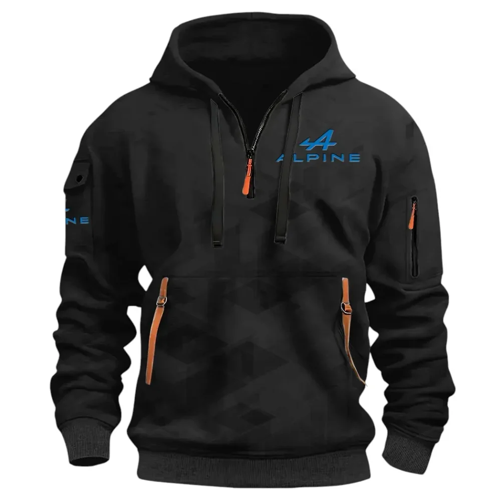 Sports Car Hoodie Half Zip 3D Print, Adventure-Ready Comfortable Hoodie CAR514 - Black - Image 2