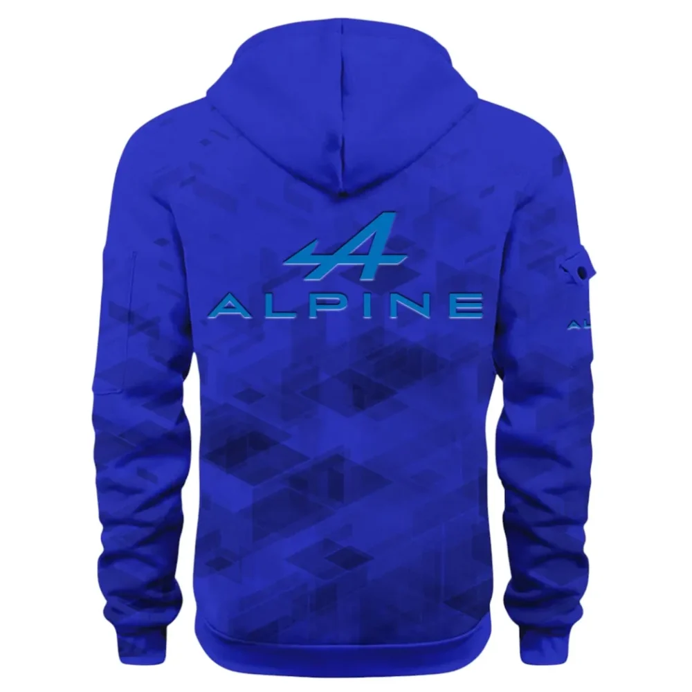 Sports Car Hoodie Half Zip 3D Print, Adventure-Ready Comfortable Hoodie CAR514 - Blue - Image 3