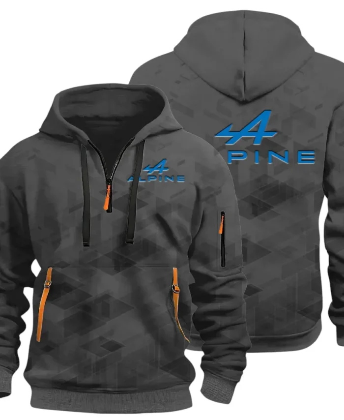 Sports Car Hoodie Half Zip 3D Print, Adventure-Ready Comfortable Hoodie CAR514 - Dark Gray