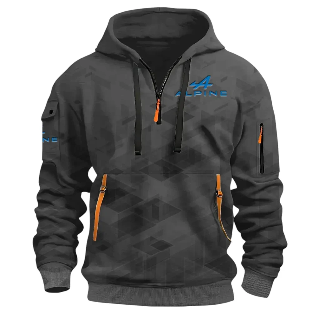 Sports Car Hoodie Half Zip 3D Print, Adventure-Ready Comfortable Hoodie CAR514 - Dark Gray - Image 2