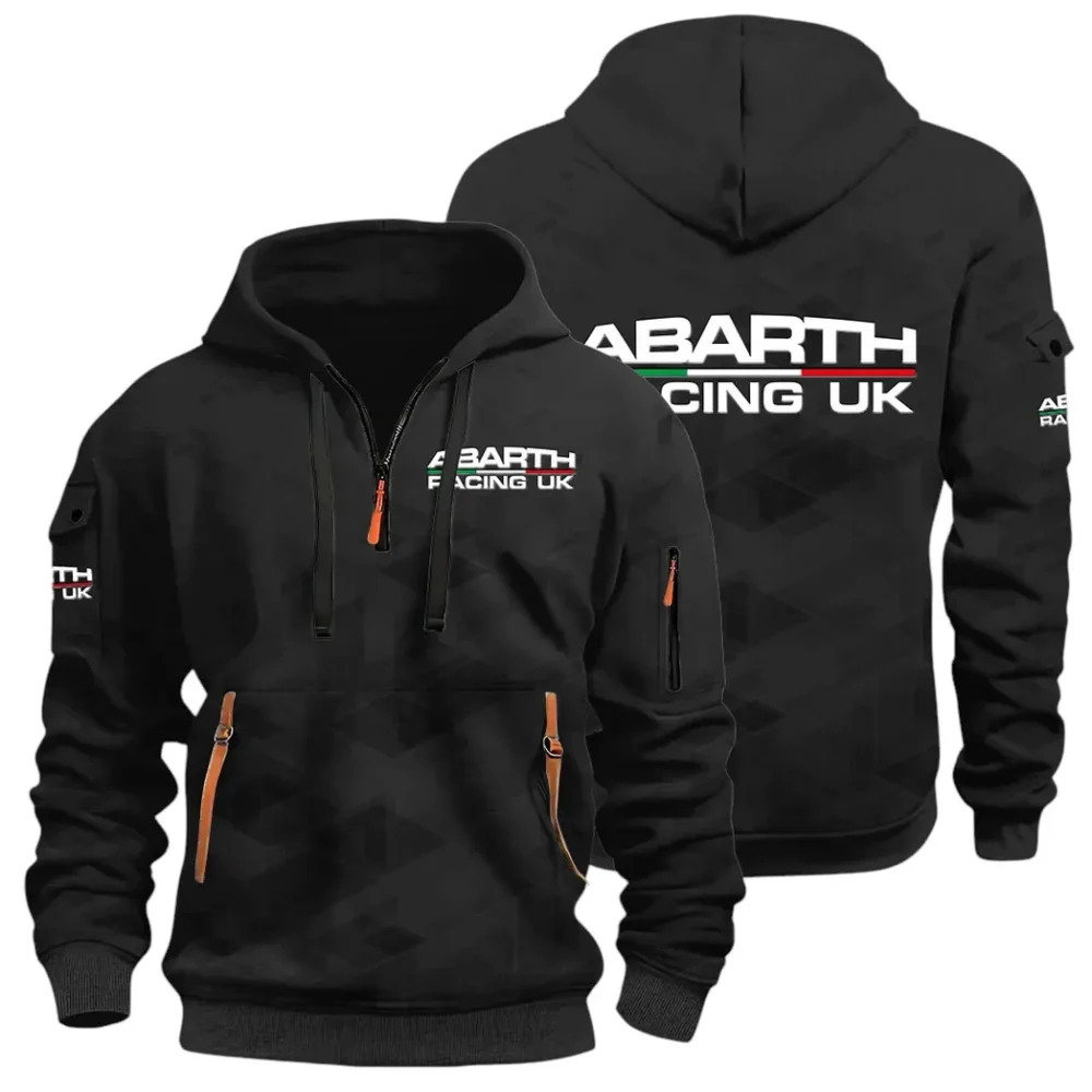 Compact Sports Car Hoodie Half Zip 3D Print, Lightweight & Casual Comfort Hoodie CAR514 - Black