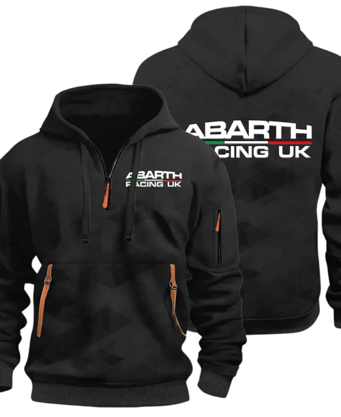 Compact Sports Car Hoodie Half Zip 3D Print, Lightweight & Casual Comfort Hoodie CAR514 - Black
