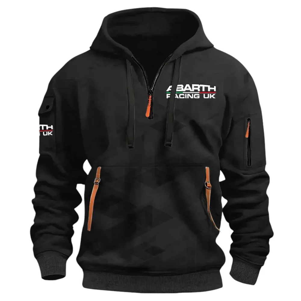 Compact Sports Car Hoodie Half Zip 3D Print, Lightweight & Casual Comfort Hoodie CAR514 - Black - Image 2