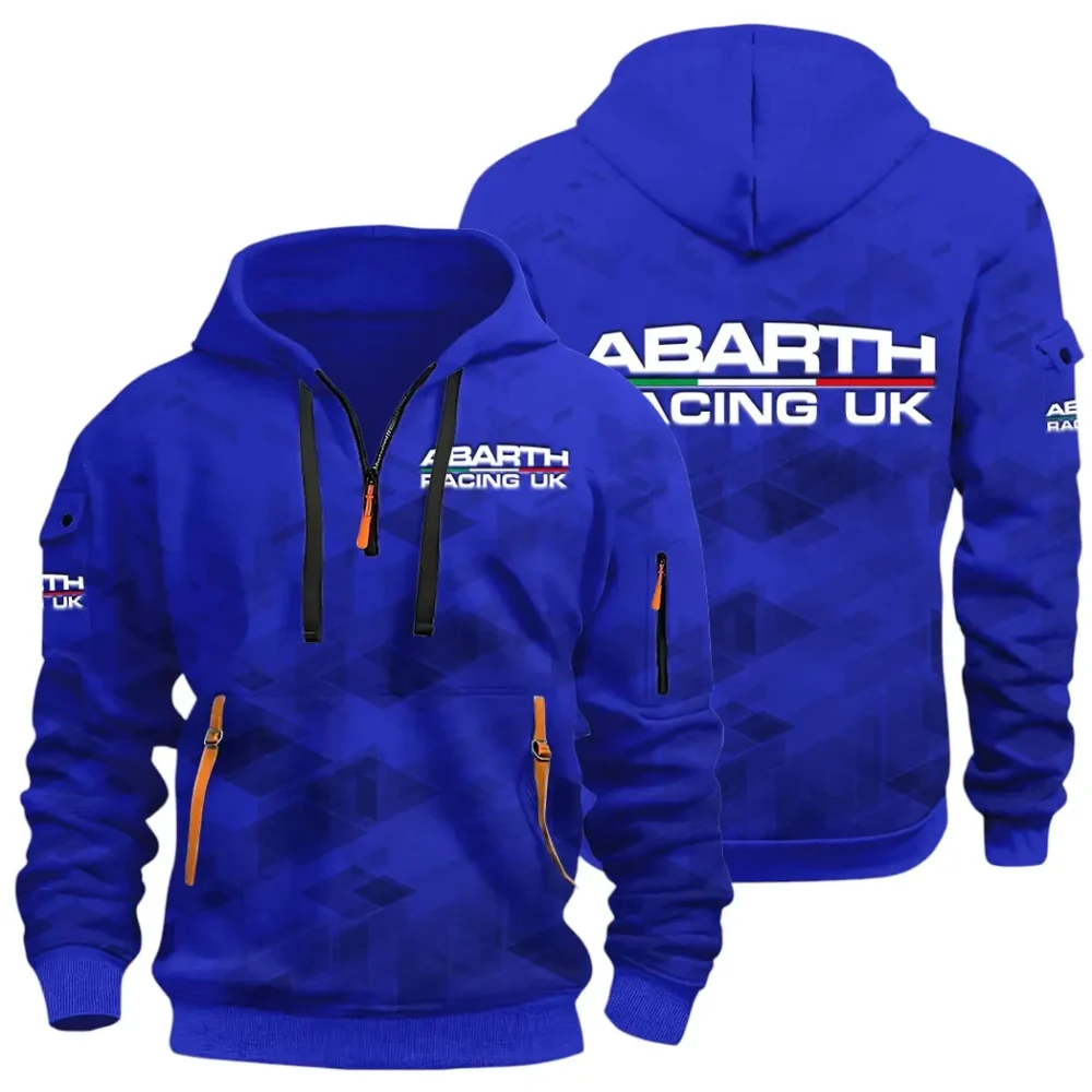 Compact Sports Car Hoodie Half Zip 3D Print, Lightweight & Casual Comfort Hoodie CAR514 - Blue