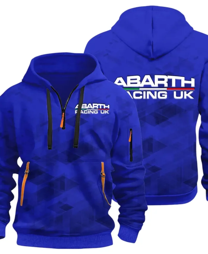 Compact Sports Car Hoodie Half Zip 3D Print, Lightweight & Casual Comfort Hoodie CAR514 - Blue