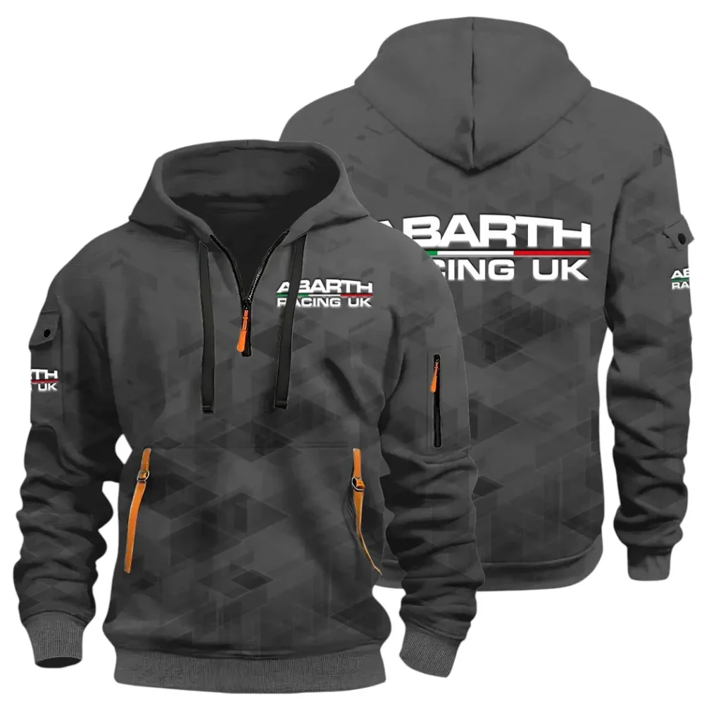 Compact Sports Car Hoodie Half Zip 3D Print, Lightweight & Casual Comfort Hoodie CAR514 - Dark Gray
