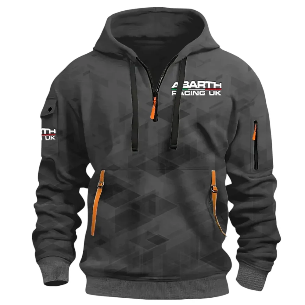 Compact Sports Car Hoodie Half Zip 3D Print, Lightweight & Casual Comfort Hoodie CAR514 - Dark Gray - Image 2