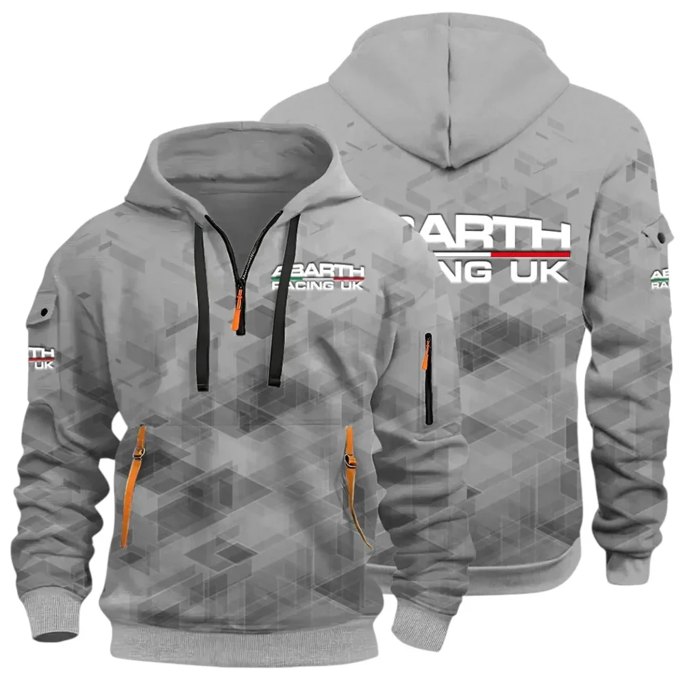 Compact Sports Car Hoodie Half Zip 3D Print, Lightweight & Casual Comfort Hoodie CAR514 - Gray