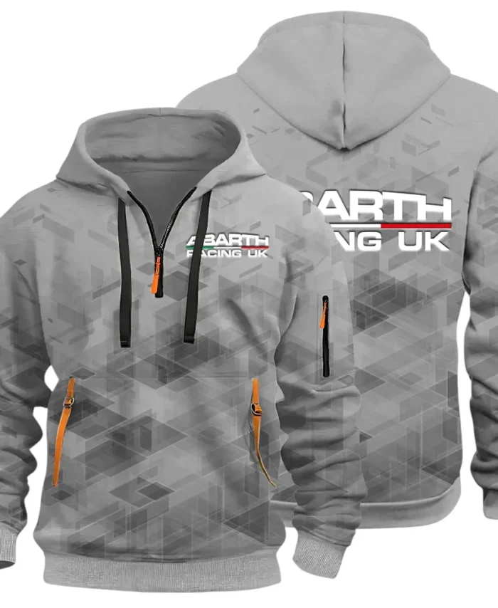 Compact Sports Car Hoodie Half Zip 3D Print, Lightweight & Casual Comfort Hoodie CAR514 - Gray