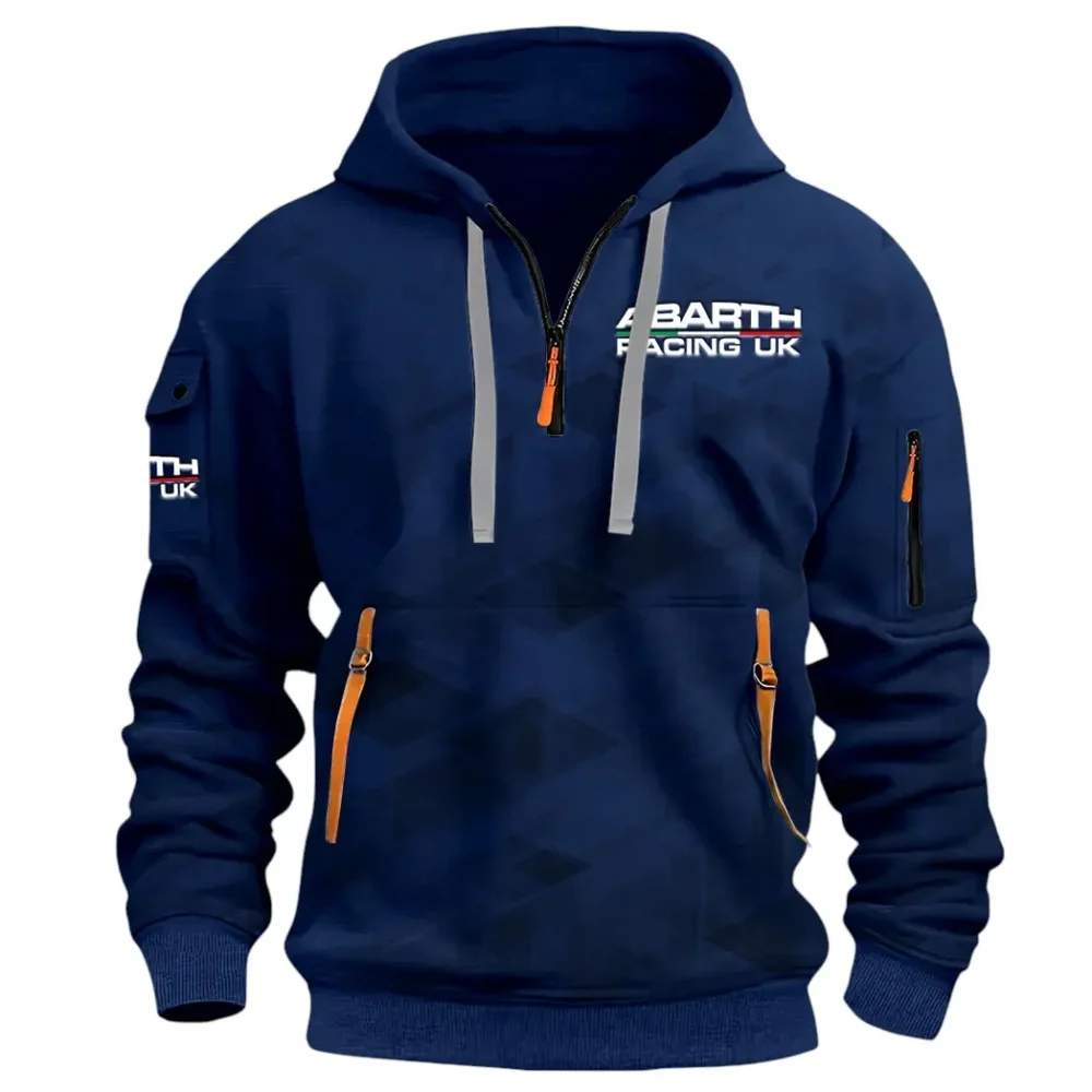 Compact Sports Car Hoodie Half Zip 3D Print, Lightweight & Casual Comfort Hoodie CAR514 - Navy - Image 2
